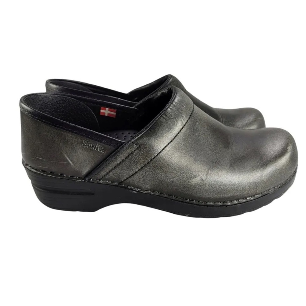 Sanita Womens Original Danish
Clogs Dark Grey Leather Size 40